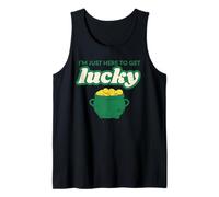 I'm Just Here to Get Lucky Funny St. Patrick's Day Gold Débardeur