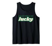I'm Just Here to Get Lucky Funny St. Patrick's Day Shamrock Débardeur