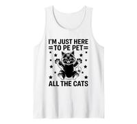 I'm Just Here To Pet All The Cats Lover Feline Pet Meow Débardeur