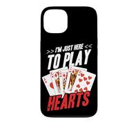 I'm Just Here to Play Hearts Jeux de Cartes Amoureux Coque pour iPhone 13