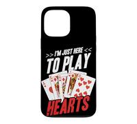 I'm Just Here to Play Hearts Jeux de Cartes Amoureux Coque pour iPhone 13 Pro Max