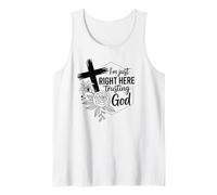 I'm Just Here Trusting God Christian Men and Women Débardeur