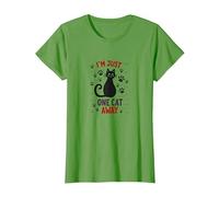 I'm Just One Cat Away - Funny Pet Lover T-Shirt, Femme, Herbe, XXL