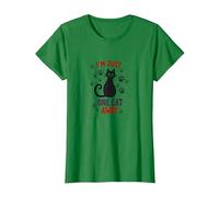 I'm Just One Cat Away - Funny Pet Lover T-Shirt, Femme, Vert Kelly, M