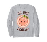 I'm Just Peachy Jeu de Mots Mignon Kawaii Peach Manche Longue