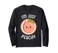 I'm Just Peachy Jeu de Mots Mignon Kawaii Peach Manche Longue