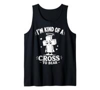 I'm Kind of a Cross to Bear Jeu de Mots Amusant avec Croix chrétienne Débardeur