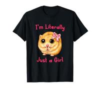 I'm Literally Just a Girl Cute Funny Hamster Big Eyes Meme T-Shirt