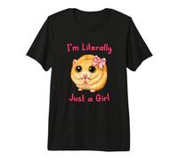 I'm Literally Just a Girl Cute Funny Hamster Big Eyes Meme T-Shirt Haut de Gamme