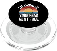 I'm Living in Your Head Rent Free Bold Sarcastic Quote |- PopSockets PopGrip pour MagSafe