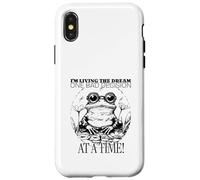 I'm Living The Dream One Bad Decision at A Time (Grenouille Amusante) Coque pour iPhone X/XS