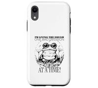I'm Living The Dream One Bad Decision at A Time (Grenouille Amusante) Coque pour iPhone XR