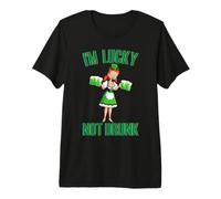I'm Lucky Not Drunk Day Drinking St Patrick Day Shenanigans T-Shirt Haut de Gamme