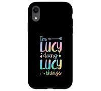 I'm Lucy Doing Lucy Things Prénom personnalisé Coque pour iPhone XR