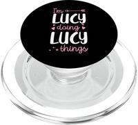 I'm Lucy Doing Lucy Things Prénom personnalisé PopSockets PopGrip pour MagSafe