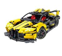 iM.Master Supercar Jaune - Maquette de voiture Technic - Réplique réaliste - Blocs de construction adultes et enfants - 1103 pièces - Échelle 1:14 - Jeux éducatifs Stem - Maquette à construire