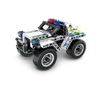 iM.Master - Voiture de police 2 en 1 - Maquette de voiture technique combinée avec moto - Pull Back - Blocs de construction adultes et enfants - 199 pièces - Jeux éducatifs Stem - Maquette à