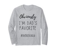 I'm My Dad's Favorite Funny Daughter-Son Child Gift Manche Longue