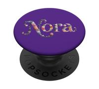 I'm Nora First Name Étiquette personnalisée pour Fille Inscription My Cottagecore PopSockets PopGrip Adhésif