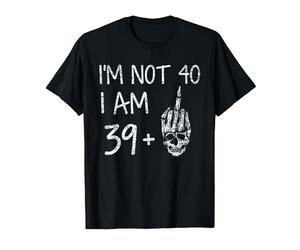 Im Not 40 I Am 39 Plus 1 Squelette Doigt d'honneur Halloween T-Shirt