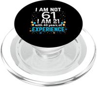 I'm Not 61st Birthday Funny 61 Years Old Joke Bday Humour PopSockets PopGrip pour MagSafe