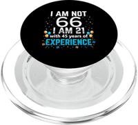 I'm Not 66th Birthday Funny 66 Years Old Joke Bday Humour PopSockets PopGrip pour MagSafe