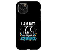 I'm Not 77th Birthday Funny 77 Years Old Joke Bday Humour Coque pour iPhone 11 Pro