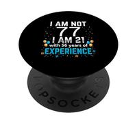 I'm Not 77th Birthday Funny 77 Years Old Joke Bday Humour PopSockets PopGrip Adhésif