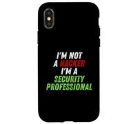 Im Not A Hacker Im A Security Professional OPSEC Cyber Humor Coque pour iPhone X/XS