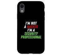 Im Not A Hacker Im A Security Professional OPSEC Cyber Humor Coque pour iPhone XR