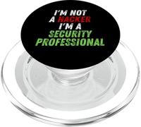 Im Not A Hacker Im A Security Professional OPSEC Cyber Humor PopSockets PopGrip pour MagSafe