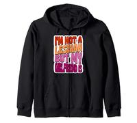I'm Not A Lesbian But My Girlfriend is Funny Couple Gay Sweat à Capuche