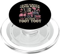 I'm Not Always A Train Wreck Just Kidding Funny Vintage PopSockets PopGrip pour MagSafe