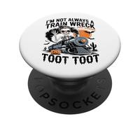 I'm Not Always A Train Wreck Just Kidding Halloween Skeleton PopSockets PopGrip Adhésif