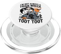 I'm Not Always A Train Wreck Just Kidding Halloween Skeleton PopSockets PopGrip pour MagSafe