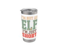I'm Not An Elf I'm Just Short Funny Christmas Humor Gobelet isotherme en acier inoxydable double paroi