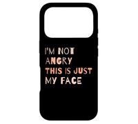 I'm Not Angry This is Just My Face, Citation Amusante des introvertis Coque pour iPhone 17 Pro