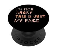 I'm Not Angry This is Just My Face, Citation Amusante des introvertis PopSockets PopGrip Adhésif