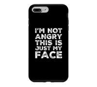 I'm Not Angry This is Just My Face Citations sarcastiques Amusantes Coque pour iPhone 7 Plus/8 Plus