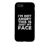 I'm Not Angry This is Just My Face Citations sarcastiques Amusantes Coque pour iPhone SE (2020) / 7/8