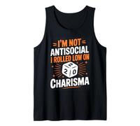 I'm Not Antisocial I Rolled Low On Charisma Gamer Débardeur