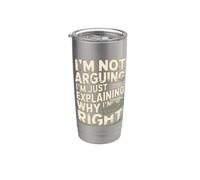 I'm Not Arguing I'm Just Exaining Why I'm Right Alligator Gobelet isotherme en acier inoxydable double paroi