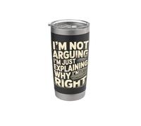 I'm Not Arguing I'm Just Exaining Why I'm Right Alligator Gobelet isotherme en acier inoxydable double paroi