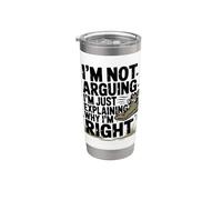 I'm Not Arguing I'm Just Exaining Why I'm Right Alligator Gobelet isotherme en acier inoxydable double paroi