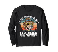 I'm Not Arguing Just Explaining Why I'm Right Funny Dog Manche Longue