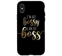 I'm Not Bossy I Am The Boss Succès Féminin Lady Girl Boss Coque pour iPhone X/XS