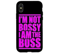 I'm Not Bossy I Am The Boss Succès Féminin Lady Girl Boss Coque pour iPhone X/XS