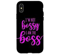 I'm Not Bossy I Am The Boss Succès Féminin Lady Girl Boss Coque pour iPhone X/XS