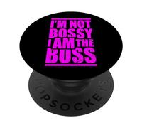 I'm Not Bossy I Am The Boss Succès Féminin Lady Girl Boss PopSockets PopGrip Adhésif