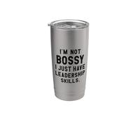 I'm not bossy I just have leadership skills Citation drôle Gobelet isotherme en acier inoxydable double paroi